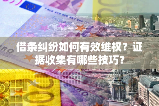 北京借条纠纷如何有效维权？证据收集有哪些技巧？