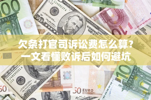北京欠条打官司诉讼费怎么算？一文看懂败诉后如何避坑